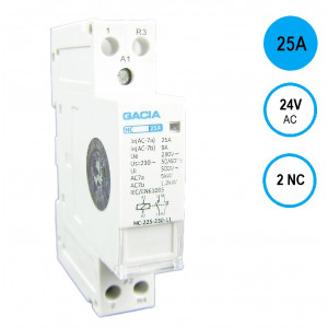 GACIA HC-2502a Inst.relais 25A/2NC/24VAC