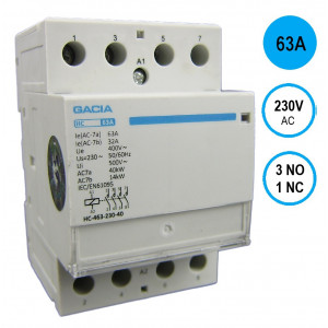 GACIA HC-6331 Inst.relais 63A/3NO+1NC/230VAC