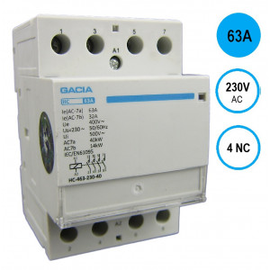 GACIA HC-6304 Inst.relais 63A/4NC/230VAC
