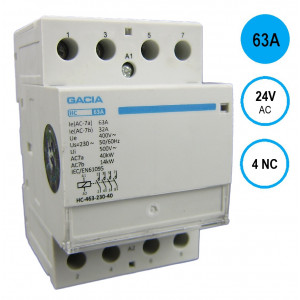 GACIA HC-6304a Inst.relais 63A/4NC/24VAC
