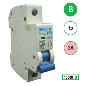 GACIA PB8H-1B02 inst. 1p B2 10kA
