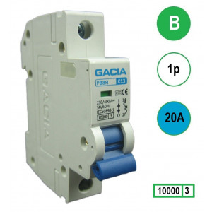 GACIA PB8H-1B20 inst. 1p B20 10kA