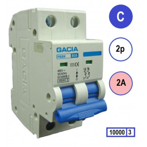 GACIA PB8H-2C02 inst. 2p C2 10kA