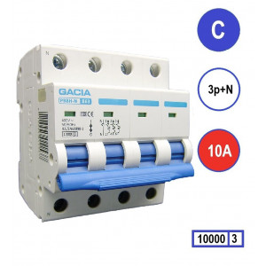 GACIA PB8H-3NC10 inst. 3p+n, curve C, 10A, 10kA