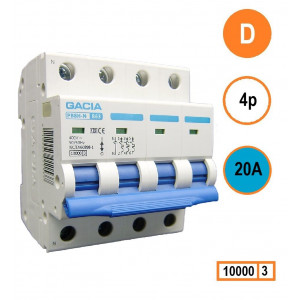 GACIA PB8H-3ND20 inst. 3p+n, curve D, 20A, 10kA