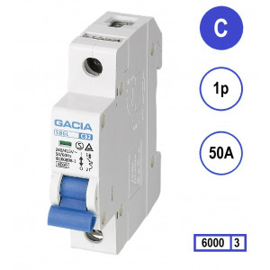 GACIA SB6L-1C50 inst. 1p C50 6kA