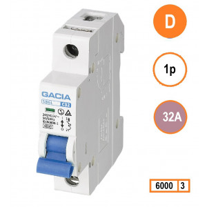 GACIA SB6L-1D32 inst. 1p D32 6kA