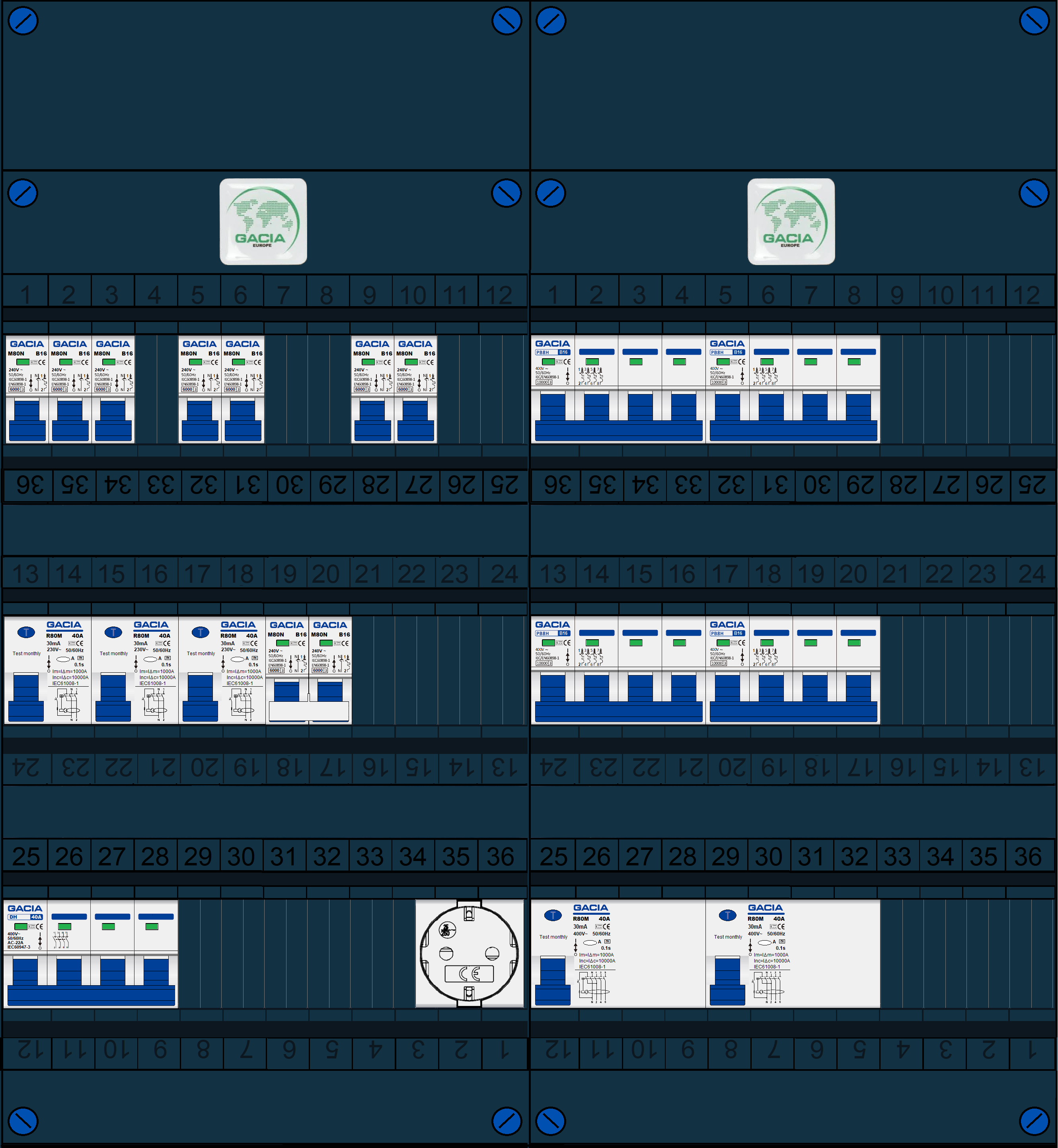 Schotman Elektro B.V. – GACIA GACK –3x ALS 2p, 2x ALS 4p, 7x INS, 4x INS 4p, kookgroep, 1x contactdoos