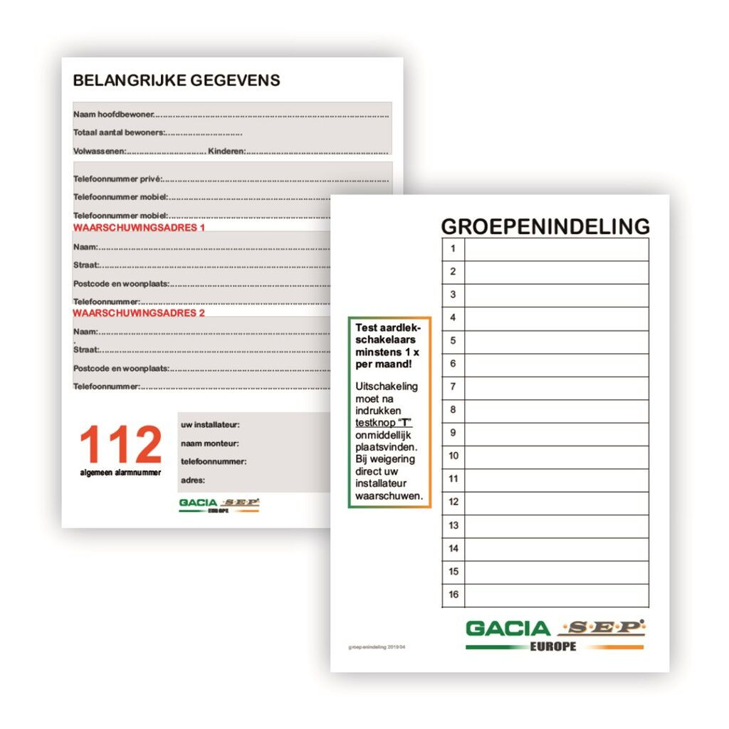 Schotman Elektro B.V. - SEP/GACIA CHB groepenverklaring kaart