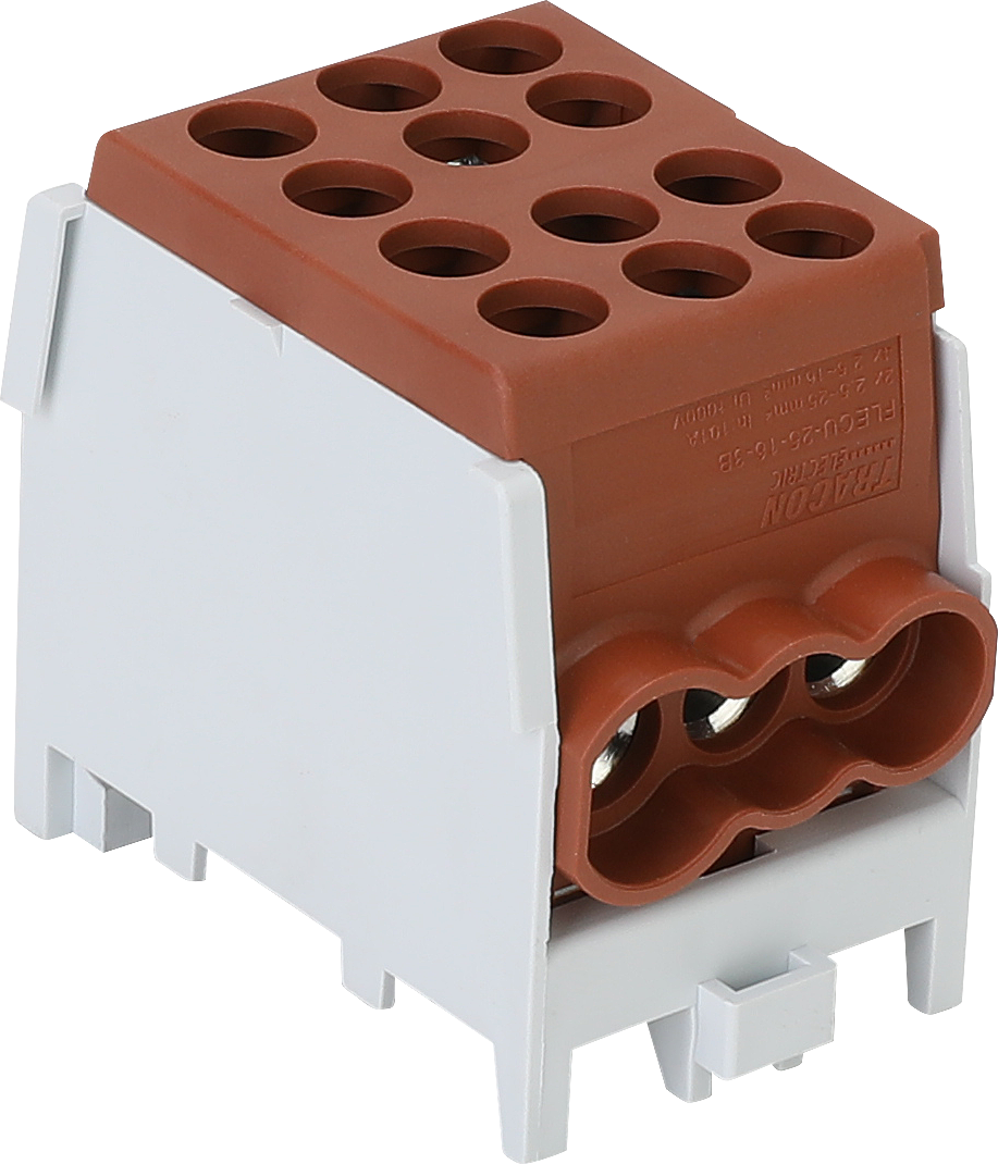Schotman Elektro B.V. - SEP HDB-25/16 hoofdleidingaftakklem HLAK 1x25mm2-2x16mm2 bruin