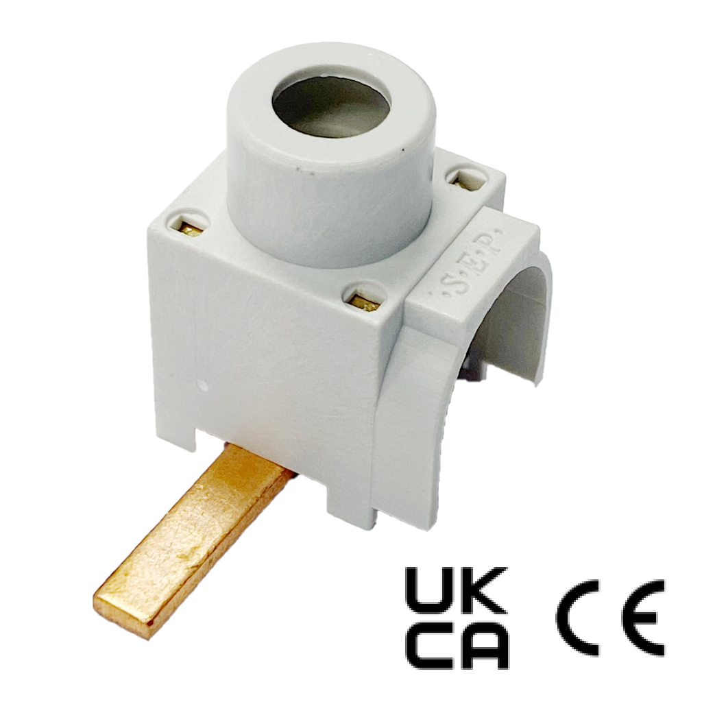 Schotman Elektro B.V. - SEP SPR-G5015 aansluitklem 1x50mm2, pin, zijaansluiting, grijs
