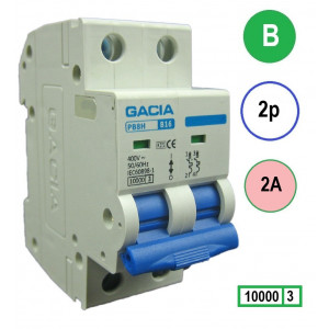 GACIA PB8H-2B02 inst. 2p B2 10kA