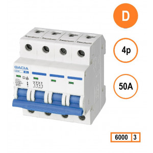 Schotman Elektro - GACIA SB6L installatieautomaat D 4 polig 50A