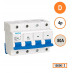 GACIA N8GH installatieautomaat 4 polig, karakteristiek D, 80A, 15kA