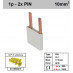 Schotman Elektro - SEP aansluitrail PIN 2x1 aansluitingen 17.8mm