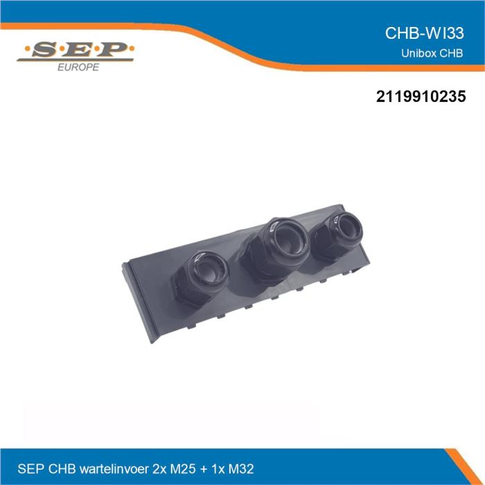 SEP CHB-WI33 - inzetstuk wartel 2xM25 1xM32 