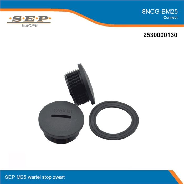 SEP Connect 8NCG-BM25 - wartel stop M25 - zwart RAL9005 - overzicht