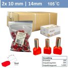 SEP Twin adereindhuls 10mm2 ROOD (100stk)