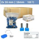 SEP Twin adereindhuls 16mm2 BLAUW (100stk)