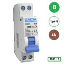 GACIA M80N-B04 inst. 1p+n B4 6kA (18mm)