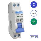 GACIA M80N-C06 inst. 1p+n C6 6kA (18mm)