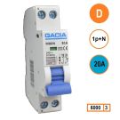 GACIA M80N-D20 inst. 1p+n D20 6kA (18mm)