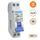 GACIA M80N-D03 inst. 1p+n D3 6kA (18mm)