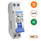 GACIA M80N-D06 inst. 1p+n D6 6kA (18mm)