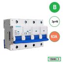 GACIA N8GH-3NB63 inst. 3p+n, curve B, 63A, 15kA