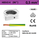 MONT.SNOER 90gr.C 0,5mm2 GEEL/GROEN (100m)