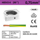 MONT.SNOER 90gr.C 0,75mm2 GEEL/GROEN (100m)