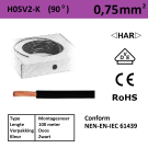 MONT.SNOER 90gr.C 0,75mm2 ZWART (100m)