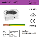 MONT.SNOER 90gr.C 1mm2 GEEL/GROEN (100m)