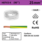 MONT.SNOER 90gr.C 25mm2 GEEL/GROEN (100m)