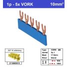 SEP F01005B06 Kam 1f VORK 5p 17,8mm blauw