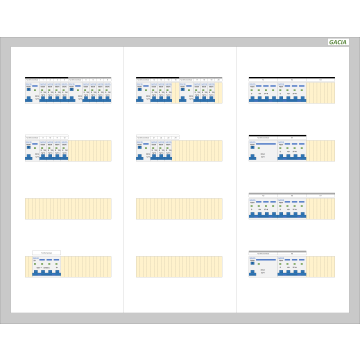 GACIA PRO 63A - 6xALS + 21xINS-1N - 2xALS + 6xINS-3N (h=650, b=800,d=160mm)