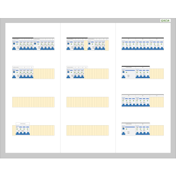 GACIA PRO 63A - 6xALS + 21xINS-1N - 2xALS + 7xINS-3N (h=650, b=800,d=160mm)