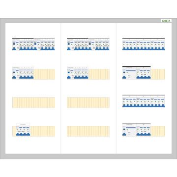 GACIA PRO 100A - 6xALS + 24xINS-1N - 2xALS + 8xINS-3N (h=650, b=800,d=160mm)