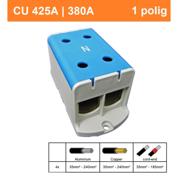 Schotman Elektro - SEP CK69 aansluitklem 35-240mm2 blauw grijs