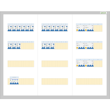 GACIA PRO 63A - 18xALA-1N - 6xALA-3N (h=650, b=800, d=160mm)