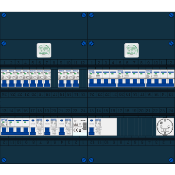 Schotman Elektro B.V. – GACIA GACK –3x ALS 2p, 1x ALS 4p, 10x INS, 3x INS 4p, beltrafo, 1x contactdoos