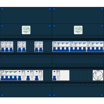 Schotman Elektro B.V. – GACIA GACK –3x ALS 2p, 1x ALS 4p, 7x INS, 3x INS 4p, 1x contactdoos