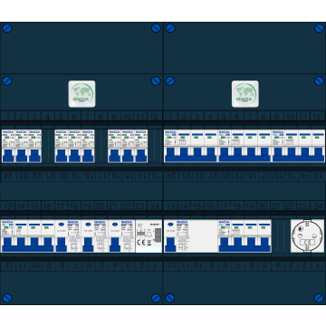 Schotman Elektro B.V. – GACIA GACK –3x ALS 2p, 1x ALS 4p, 9x INS, 3x INS 4p, beltrafo, 1x contactdoos