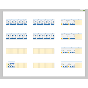GACIA PRO 63A - 24xALA-1N - 8xALA-3N (h=650, b=800, d=160mm)