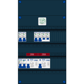 Schotman Elektro - GACIA GACK-B groepenkast 4+kookgroep installatieautomaten