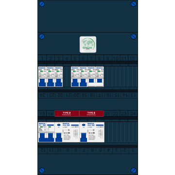 Schotman Elektro - GACIA GACK-B groepenkast 5+kookgroep installatieautomaten