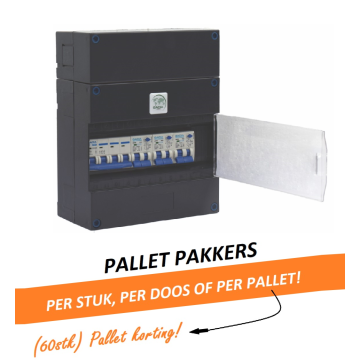 GACIA G140030 groepenkast - 3-fase, 40A hoofdschakelaar, 3 groepen aardlekautomaat met verhoogde buisinvoer