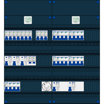 Schotman Elektro B.V. – GACIA GACK –3x ALS 2p, 2x ALS 4p, 10x INS, 4x INS 4p, kookgroep, beltrafo, 1x contactdoos