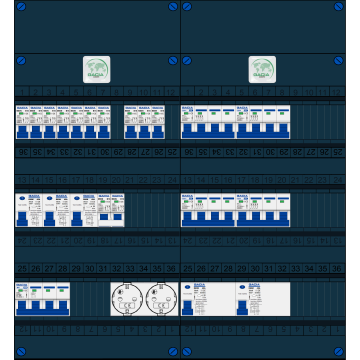 Schotman Elektro B.V. – GACIA GACK –3x ALS 2p, 2x ALS 4p, 10x INS, 4x INS 4p, kookgroep, 2x contactdoos