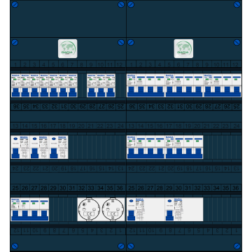 Schotman Elektro B.V. – GACIA GACK –3x ALS 2p, 2x ALS 4p, 10x INS, 5x INS 4p, 2x contactdoos